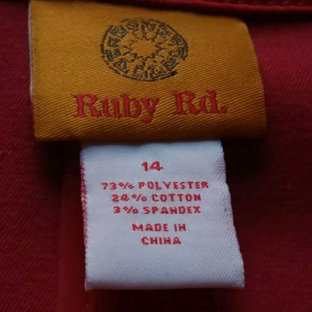 Ruby Rd. Womens Size 14 Red Jacket - Picture 3 of 3